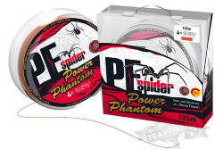 Шнур Power Phantom 8x PE Spider 135м оранжевый
