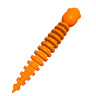 Силиконовая приманка SANSAN SAN-WORM SNACK 65S, КРАБ, оранжевая морковь 1470