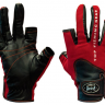 Перчатки спиннингиста Alaskan двухпалые Red/Black