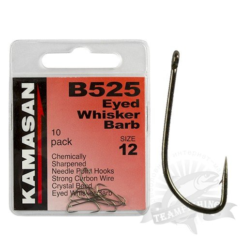 Крючки Kamasan B525 Eyed Whisker Barb 