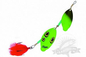 Блесна вращающаяся Mepps TANDEM PIKE Black/Green/Gold (блистер)