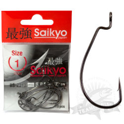 Крючки офсетные Saikyo BS-2317 BN для силиконовых приманок