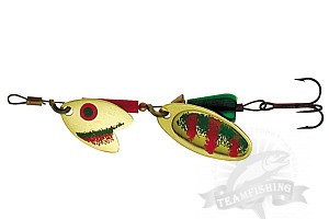  Блесна вращающаяся Mepps TANDEM TROUT 1 Gold/Green/Orange (блистер)