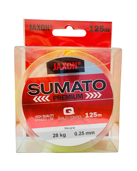 Шнур для рыбалки Jaxon Sumato x4 premium 125 м желтый