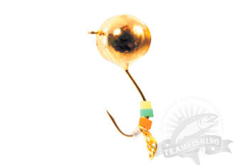 Мормышка ECOPRO Deluxe Дробинка с ушком 5мм #705 гальваника+цепочка (5шт)