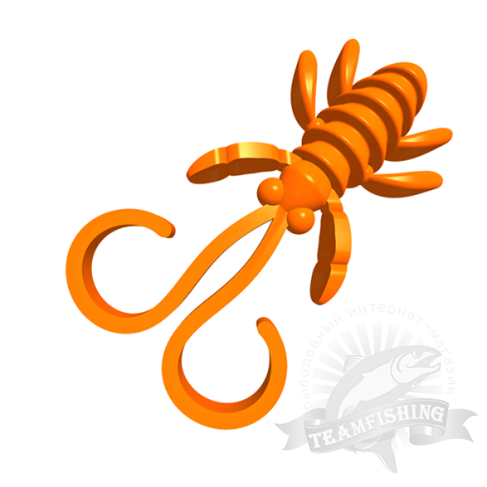 Силиконовая приманка SANSAN SAN-WORM NEVESYA 35S, ЧЕСНОК, оранжевая морковь 1606