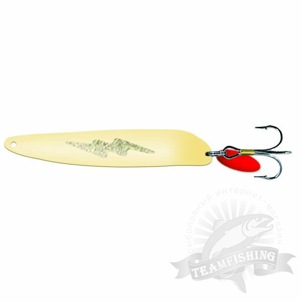 Блесна вертикальная Bay De Noc Flutter Laker Taker (Swedish Pimple) #7016 Gold Ice