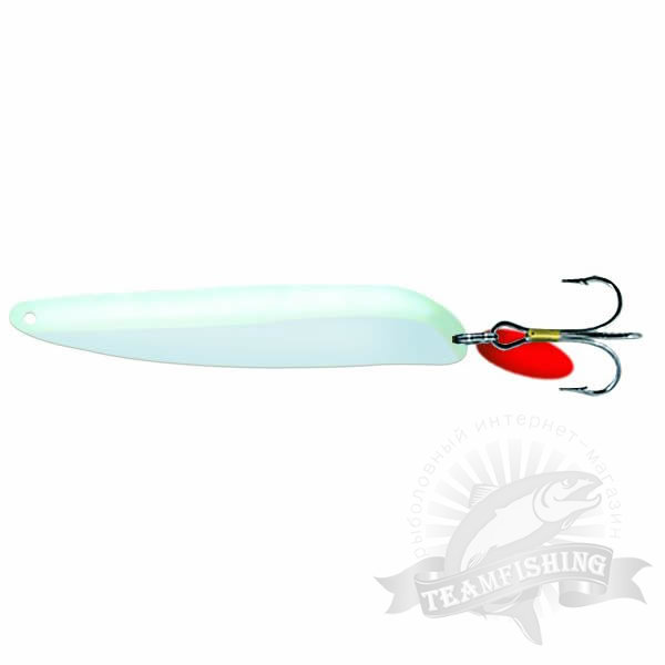 Блесна вертикальная Bay De Noc Flutter Laker Taker (Swedish Pimple) #7016 Nickel Glo