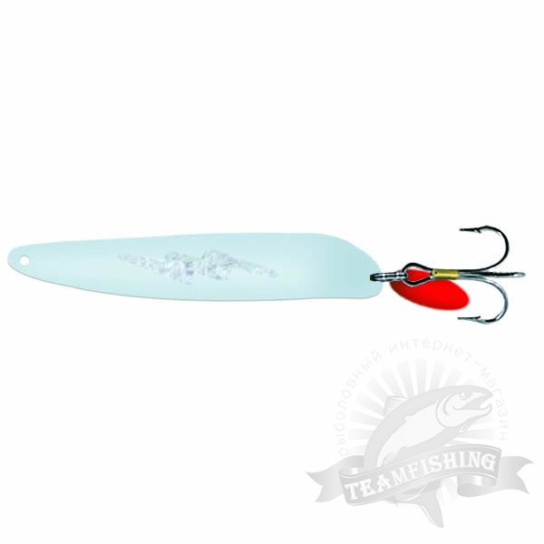 Блесна вертикальная Bay De Noc Flutter Laker Taker (Swedish Pimple) #7016 Nickel Ice