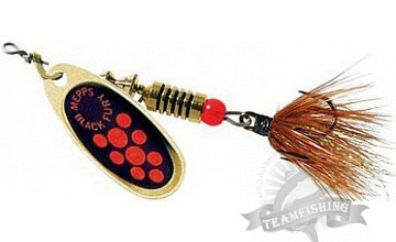 Блесна вращающаяся Mepps Black Fury Mouche 4 Gold Orange