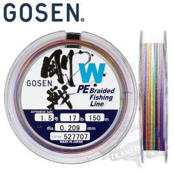Шнур плетеный Gosen W4 braid 150м Multi Color